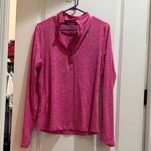 Nike Women's Fuchsia Quarter-Zip Sweatshirt